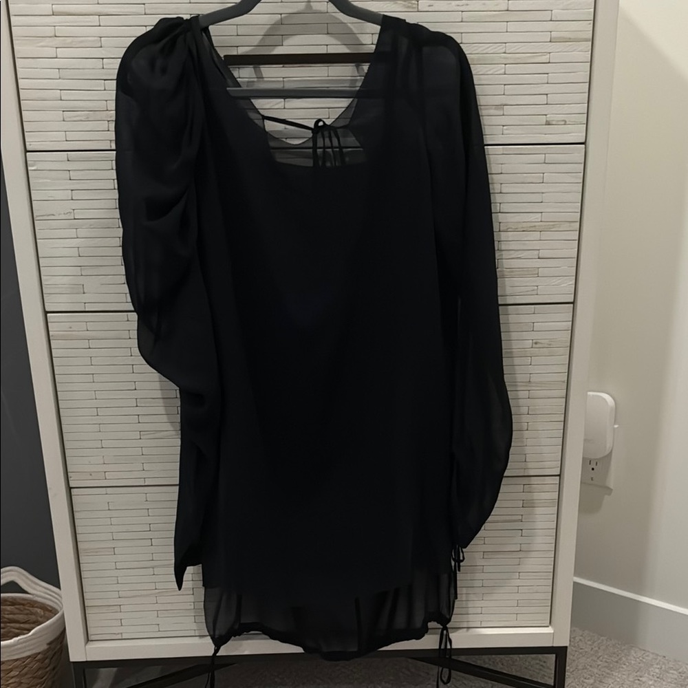 Vera Wang Black Sheer Top